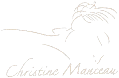 Logo de Christine Manceau en couleur beige clair
